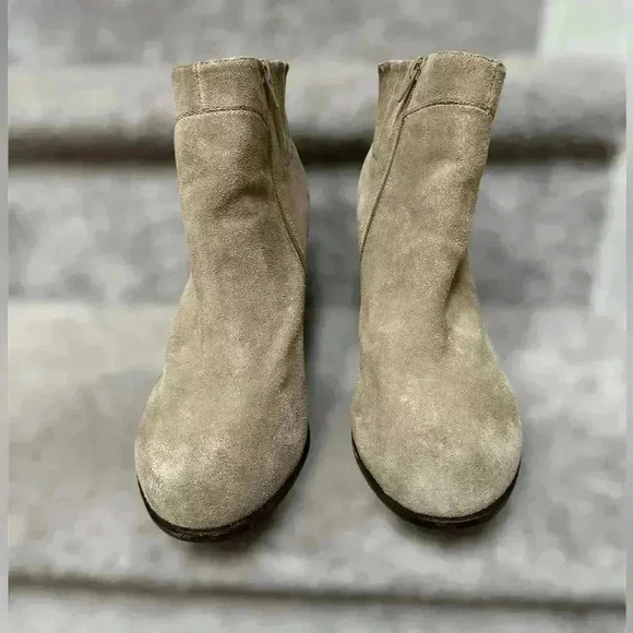 Jeffery Campbell Hanger Suede Ankle Zipper Boots | Tan | Women’s Size 10 - Picture 3 of 12